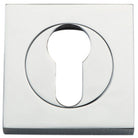 Escutcheon Euro Concealed Fix Square Pair Polished Chrome H52xW52xP10mm in Polished Chrome