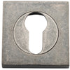 Escutcheon Euro Concealed Fix Square Pair Distressed Nickel H52xW52xP10mm in Distressed Nickel