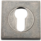 Escutcheon Euro Concealed Fix Square Pair Distressed Nickel H52xW52xP10mm in Distressed Nickel
