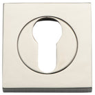 Escutcheon Euro Concealed Fix Square Pair Polished Nickel H52xW52xP10mm in Polished Nickel