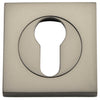 Escutcheon Euro Concealed Fix Square Pair Satin Nickel H52xW52xP10mm in Satin Nickel
