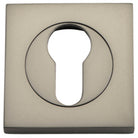 Escutcheon Euro Concealed Fix Square Pair Satin Nickel H52xW52xP10mm in Satin Nickel