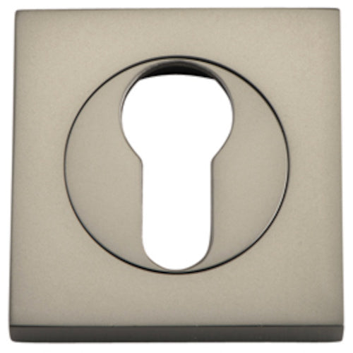 Escutcheon Euro Concealed Fix Square Pair Satin Nickel H52xW52xP10mm in Satin Nickel