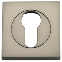 Escutcheon Euro Concealed Fix Square Pair Satin Nickel H52xW52xP10mm in Satin Nickel
