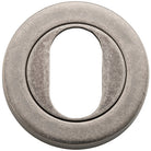 Escutcheon Oval Round Pair Distressed Nickel D52xP10mm in Distressed Nickel
