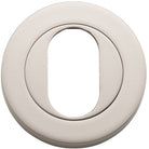 Escutcheon Oval Round Pair Satin Nickel D52xP10mm in Satin Nickel