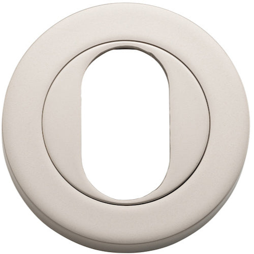 Escutcheon Oval Round Pair Satin Nickel D52xP10mm in Satin Nickel