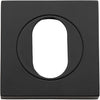 Escutcheon Oval Square Pair Matt Black H52xW52xP10mm in Matt Black