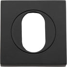Escutcheon Oval Square Pair Matt Black H52xW52xP10mm in Matt Black