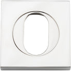 Escutcheon Oval Square Pair Polished Nickel H52xW52xP10mm in Polished Nickel