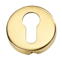 Escutcheon Sheet Brass Euro Polished Brass D50xP10mm in Polished Brass