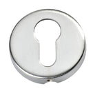 Escutcheon Sheet Brass Euro Satin Chrome D50xP10mm in Satin Chrome