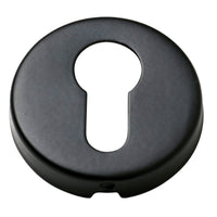 Escutcheon Sheet Brass Euro Matt Black D50xP10mm in Matt Black