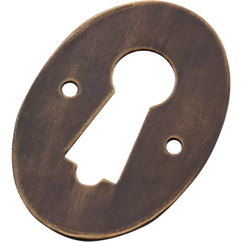 Escutcheon Pressed Antique Brass H44xW30mm in Antique Brass