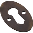 Cupboard Escutcheon Oval Antique Brass H28XW16mm in Antique Brass