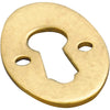 Cupboard Escutcheon Oval Polished Brass H28XW16mm in Polished Brass