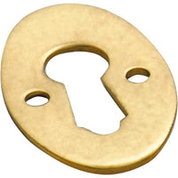 Cupboard Escutcheon Oval Polished Brass H28XW16mm in Polished Brass