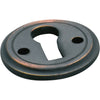 Cupboard Escutcheon Round Antique Copper D23mm in Antique Copper