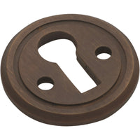 Cupboard Escutcheon Round Antique Brass D23mm in Antique Brass