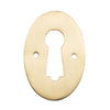Escutcheon Pressed Satin Brass H44xW30mm in Satin Brass