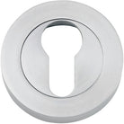Escutcheon Euro Concealed Fix Round Pair Brushed Chrome D52xP10mm in Brushed Chrome