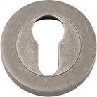 Escutcheon Euro Concealed Fix Round Pair Distressed Nickel D52xP10mm in Distressed Nickel