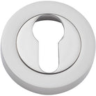 Escutcheon Euro Concealed Fix Round Pair Satin Nickel D52xP10mm in Satin Nickel