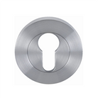 Euro Escutcheon (Pair) in Satin Chrome