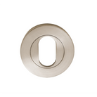 Round Oval Escutcheon (Pair) in Brushed Nickel