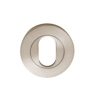 Round Oval Escutcheon (Pair) in Brushed Nickel