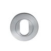 Round Oval Escutcheon (Pair) in Satin Chrome