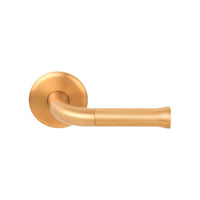 NOUR EV101ZL/64 sprung lever handle without logo on rose PVD satin gold in Satin Gold PVD