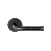 NOUR EV101ZL/64 sprung lever handle without logo on rose satin black  in Satin Black