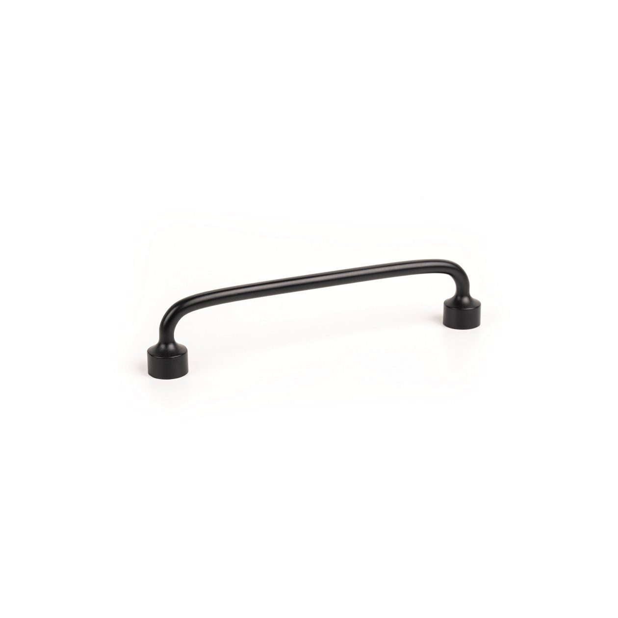 Momo FLOID cabinet pull handle in matte black finish, sleek modern design, mounted on a cabinet door.