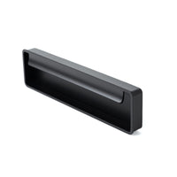 Momo FOLD flush pull handle in matte black finish, modern hardware for cabinets and drawers, sleek and minimalist design