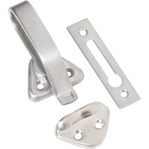 Hopper Window Fastener Satin Chrome L74xW39xP31mm in Satin Chrome