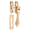 Casement Fastener Teardrop Polished Brass W40xP30mm Drop 95mm in Polished Brass