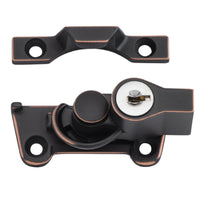 Sash Fastener Locking Wide Base Zinc Alloy Antique Copper L64xW38xH30mm in Antique Copper