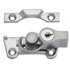 Sash Fastener Locking Wide Base Zinc Alloy Satin Chrome L64xW38xH30mm in Satin Chrome