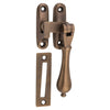 Casement Fastener Teardrop Antique Brass W40xP30mm Drop 95mm in Antique Brass