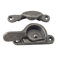 Sash Fastener Narrow Rumbled Nickel L69xW17mm in Rumbled Nickel