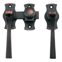 French Door Fastener Square Antique Copper Backplate H54xW29mm P31mm in Antique Copper