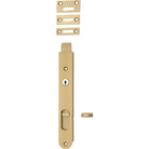 Flush Bolt Locking Brushed Brass H200xW29mm in Brushed Brass