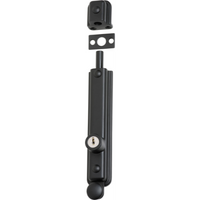 Surface Bolt Locking Zinc Alloy Matt Black H150xW32xP35mm in Matt Black