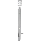 Flush Bolt Locking Brushed Chrome H400xW29mm in Brushed Chrome