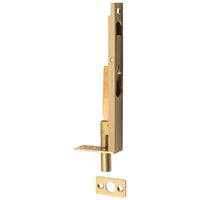 Flush Bolt Satin Brass H150xW19mm in Satin Brass