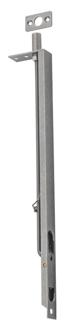 Flush Bolt Rumbled Nickel H300xW19mm in Rumbled Nickel
