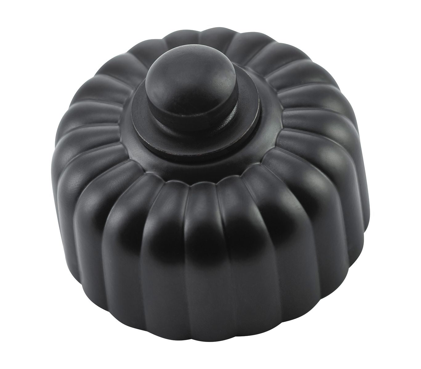 Fan Controller Fluted Matt Black D55xP40mm in Matt Black