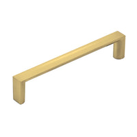 Momo DALLAS D cabinet pull handle in brushed metal finish, featuring sleek, modern design for kitchen or furniture drawers.