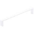Momo DALLAS D Cabinet Pull Handle in white finish with sleek modern design, mounted on a cabinet door.